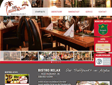Tablet Screenshot of bistro-relax.de